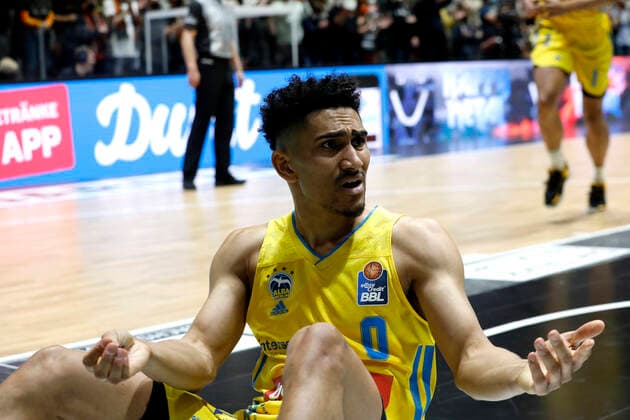 27.03.2022, easyCredit Basketball Bundesliga, BBL, Saison 2021 2022, Herren, Chemnitz Niners - Alba Berlin Nelson Weidemann, Niners Chemnitz Chemnitz Messe Chemnitz Sachsen Germany