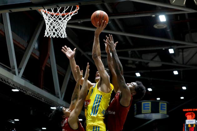 27.03.2022, easyCredit Basketball Bundesliga, BBL, Saison 2021 2022, Herren, Chemnitz Niners - Alba Berlin Oscar da Silva, Alba Berlin Chemnitz Messe Chemnitz Sachsen Germany