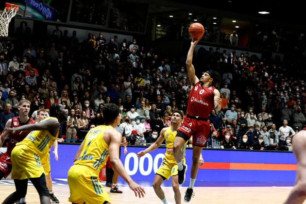 27.03.2022, easyCredit Basketball Bundesliga, BBL, Saison 2021 2022, Herren, Chemnitz Niners - Alba Berlin Nelson Weidemann, Niners Chemnitz Chemnitz Messe Chemnitz Sachsen Germany