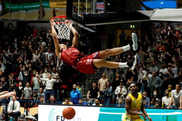 27.03.2022, easyCredit Basketball Bundesliga, BBL, Saison 2021 2022, Herren, Chemnitz Niners - Alba Berlin Nelson Weidemann, Niners Chemnitz beim Dunk Chemnitz Messe Chemnitz Sachsen Germany