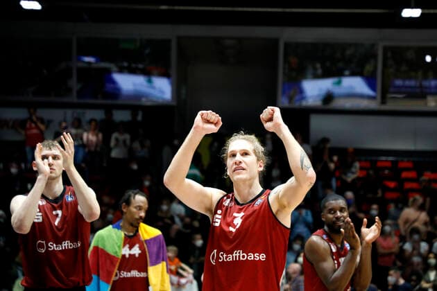 27.03.2022, easyCredit Basketball Bundesliga, BBL, Saison 2021 2022, Herren, Chemnitz Niners - Alba Berlin Malte Ziegenhagen, Niners Chemnitz Chemnitz Messe Chemnitz Sachsen Germany