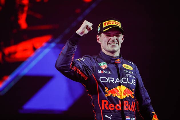 VERSTAPPEN Max (ned), Red Bull Racing RB18, portrait podium during the Formula 1 STC Saudi Arabian Grand Prix 2022, 2nd round of the 2022 FIA Formula One World Championship, WM, Weltmeisterschaft on the Jeddah Corniche Circuit, from March 25 to 27, 2022 in Jeddah, Saudi Arabia - F1 - SAUDI ARABIAN GRAND PRIX 2022 - RACE DPPI Panoramic  00122007__V2_4872