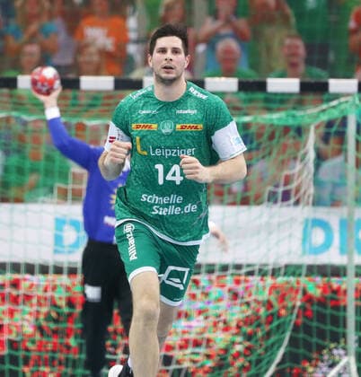 Leipzig, 27.03.2022, Arena Leipzig, Handball, 1.Bundesliga, 25.Spieltag , DHfK Leipzig vs. TuS N- Lübbecke 25:21 (12:10) , Im Bild; Marko Mamic (14, Leipzig) ,