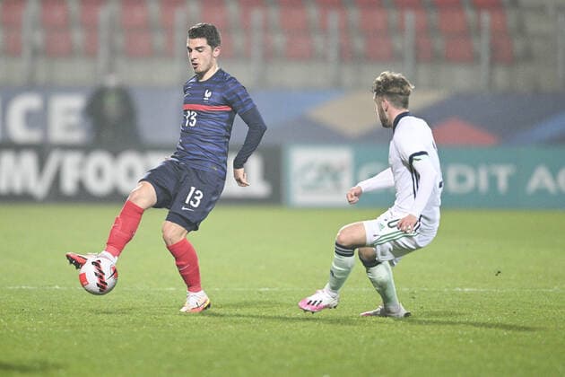 Joris Chotard (Fra) FOOTBALL : France Espoirs vs Irlande du Nord - Calais - 28 03 2022 JBAutissier Panoramic 