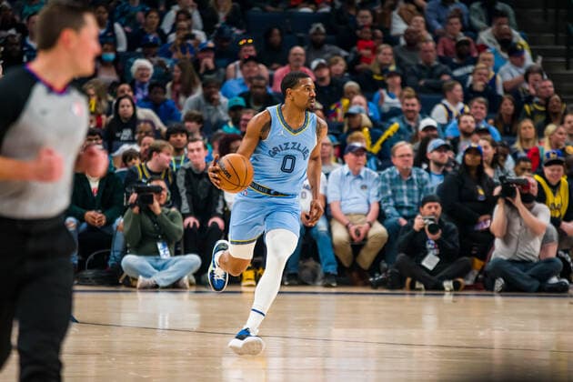 Grizzlies Shooting Guard De Anthony Melton (0) during a NBA, Basketball Herren, USA game between Memphis Grizzlies and Golden State Warriors at FedEx Forum in Memphis, Tennessee, USA, 28 March 2022. Golden State Warriors at Memphis Grizzlies !ACHTUNG: NUR REDAKTIONELLE NUTZUNG!  Copyright: xMatthewxA.xSmithx AME7053 20220329-5af8e6514e3c6d6b9b62f8f47ffbcd0e565a36a6