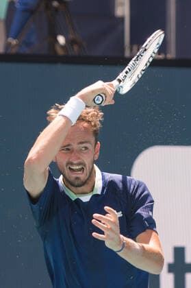 Daniil Medvedev (RUS) defeated Pedro Martinez (ESP) 6-3, 6-4, at the Miami Open being played at Hard Rock Stadium in Miami Gardens, Florida on March 28, 2022: Ã‚ Tennisclix CSM Miami Gardens USA - ZUMAc04_ 20220328_zaf_c04_024 Copyright: xKarlaxKinnex