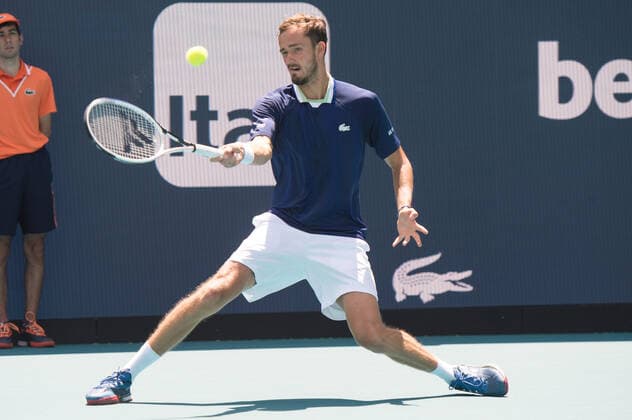 Daniil Medvedev (RUS) defeated Pedro Martinez (ESP) 6-3, 6-4, at the Miami Open being played at Hard Rock Stadium in Miami Gardens, Florida on March 28, 2022: Ã‚ Tennisclix CSM Miami Gardens USA - ZUMAc04_ 20220328_zaf_c04_039 Copyright: xKarlaxKinnex