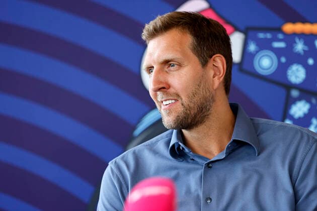 Dirk Nowitzki als EuroBasket-Botschafter bei der EuroBasket-Pressekonferenz im KölnSKY. Köln, 29.03.2022
