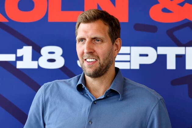 Dirk Nowitzki als EuroBasket-Botschafter bei der EuroBasket-Pressekonferenz im KölnSKY. Köln, 29.03.2022
