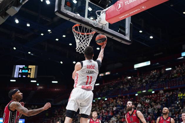Vladimir Lucic (FC Bayern Munchen Basketball) during A X Armani Exchange Milano vs Bayern Monaco, Basketball Euroleague Championship in Milan, Italy, March 29 2022  Copyright: xSimonexLucarellix xipa-agency.nex xx 0