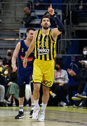 Marko Guduric of Fenerbahce Beko Istanbul during the Turkish Airlines EuroLeague Regular Season Round 21 match between Fenerbahce Beko Istanbul and Alba Berlin at Ulker Sports Arena in Istanbul, Turkey , on March 29, 2022 