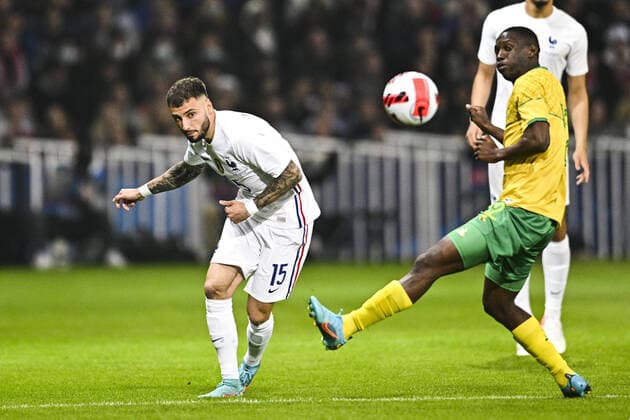 Sport Bilder des Tages Jonathan Clauss (Fra) FOOTBALL : France vs Afrique du Sud - Match Amical - 29 03 2022 JBAutissier Panoramic 