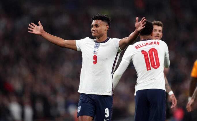 Mandatory Credit: Photo by JASONPIX Shutterstock (12873293f) Ollie Watkins of England celebrates after he scores the opening goal to put England 1-0 up England v Ivory Coast (Cote D Ivoire) - International Friendly, Länderspiel, Nationalmannschaft Football, Wembley Stadium. UK. 29 MAR 2022 Editorial use only England v Ivory Coast (Cote D Ivoire) - International Friendly. Football, Wembley Stadium. UK. 29 MAR 2022 Editorial use only  Copyright: xJASONPIX Shutterstockx 12873293f