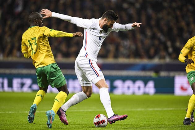 but de Olivier Girourd (Fra) FOOTBALL : France vs Afrique du Sud - Match Amical - 29 03 2022 JBAutissier Panoramic 