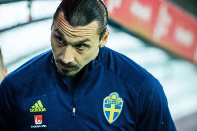 220329 Zlatan Ibrahimovic of Sweden during the FIFA World Cup, WM, Weltmeisterschaft, Fussball Qualifier play-off final between Poland and Sweden on March 29, 2022 in Katowice. Photo: Joel Marklund BILDBYRAN kod JM JM0300 bbeng fotboll football soccer fotball vm-kval kval fifa world cup qualifier landskamp play-off playoff sverige sweden sverige a polen poland Copyright: JOELxMARKLUND BB220329JM043