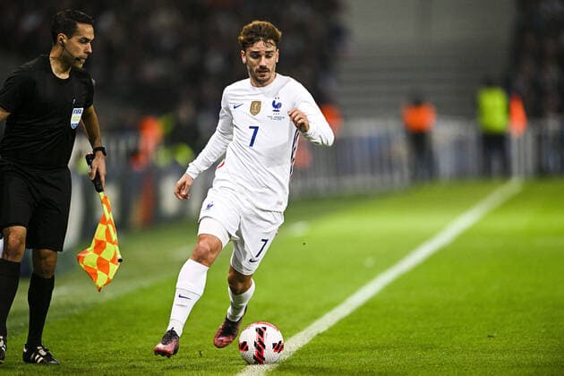 Antoine Griezmann (Fra) FOOTBALL : France vs Afrique du Sud - Match Amical - 29 03 2022 JBAutissier Panoramic 