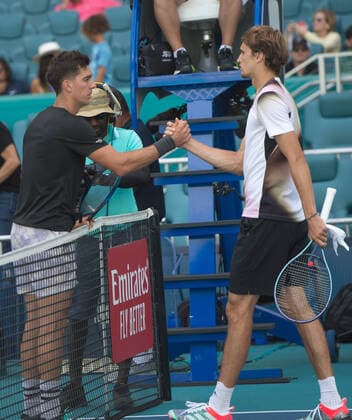 Tennis, ATP-Turnier in Miami Alexander Zverev (GER) defeated Thanasi Kokkinakis (AUS) 6-4, 6-4, at the Miami Open being played at Hard Rock Stadium in Miami Gardens, Florida on March 29, 2022: Ã‚ Tennisclix CSM Miami Gardens USA - ZUMAc04_ 20220329_zaf_c04_004 Copyright: xKarlaxKinnex