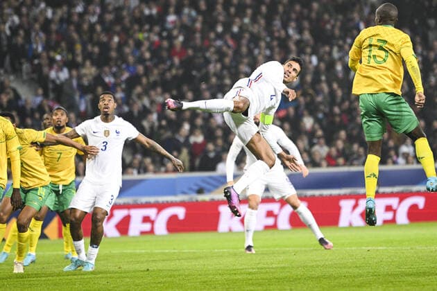 Raphael Varane (Fra) FOOTBALL : France vs Afrique du Sud - Match Amical - 29 03 2022 JBAutissier Panoramic 