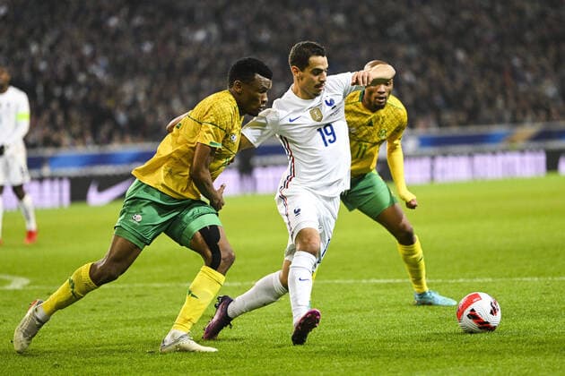 Fußball, Frankreich - Südafrika Wissam Ben Yedder (Fra) vs Mothobi Mvala (AFS) FOOTBALL : France vs Afrique du Sud - Match Amical - 29 03 2022 JBAutissier Panoramic 