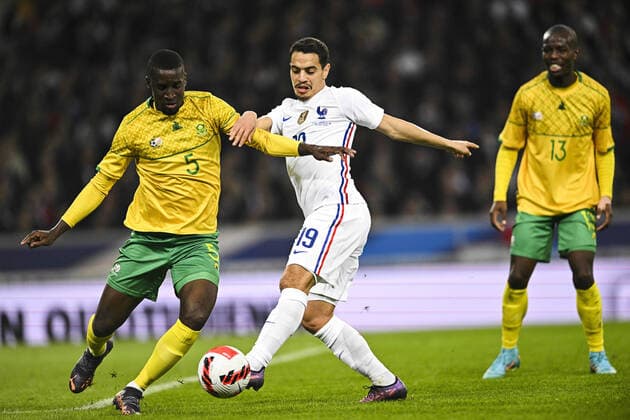 Fußball, Frankreich - Südafrika Wissam Ben Yedder (Fra) vs Siyanda Xulu (AFS) FOOTBALL : France vs Afrique du Sud - Match Amical - 29 03 2022 JBAutissier Panoramic 