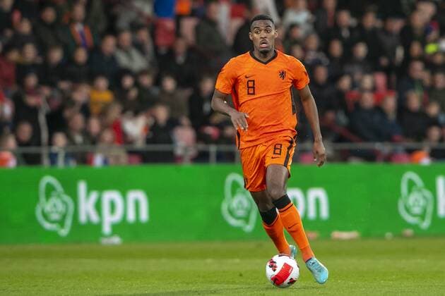 DEVENTER, Stadium De Adelaarshorst, 29-03-2022 , season 2021 2022 , European Championship, EM, Europameisterschaft Qualification. Final result 2-0, Netherlands U-21 player Ryan Gravenberch Netherlands U21, U 21 - Switzerland U21  x15932122x Copyright: