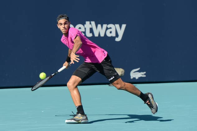 Tennis, ATP-Turnier in Miami Francisco Cerundolo (ARG) defeated Frances Tiafoe (USA) 6-7 (2-7), 7-6 (7-3), 6-2, at the Miami Open being played at Hard Rock Stadium in Miami Gardens, Florida on March 29, 2022: Ã‚ Tennisclix CSM Miami Gardens USA - ZUMAc04_ 20220329_zaf_c04_052 Copyright: xKarlaxKinnex