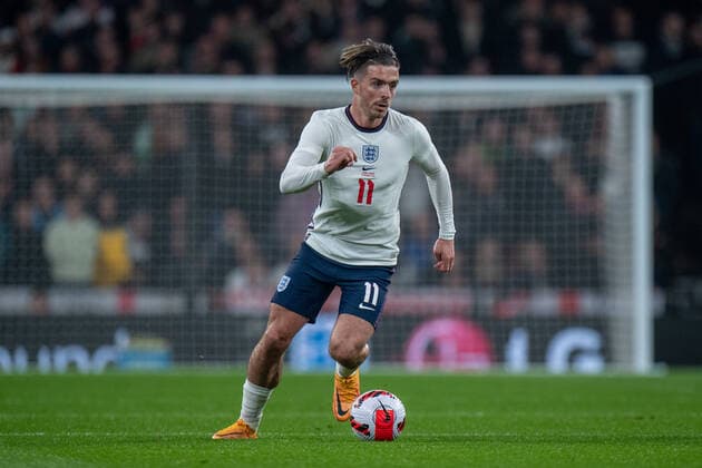 LONDON, ENGLAND - MARCH 29: Jack Grealish of England during the International Friendly, Länderspiel, Nationalmannschaft match between England and Ivory Coast at Wembley Stadium on March 29, 2022 in London, E England v Ivory Coast - International Friendly Copyright: xSebastianxFrejx