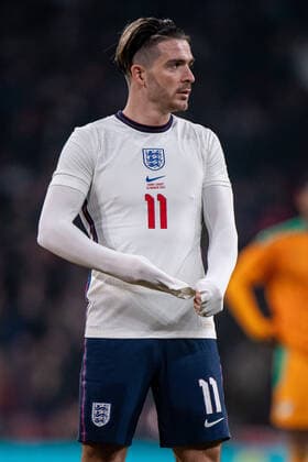 LONDON, ENGLAND - MARCH 29: Jack Grealish of England during the International Friendly, Länderspiel, Nationalmannschaft match between England and Ivory Coast at Wembley Stadium on March 29, 2022 in London, E England v Ivory Coast - International Friendly Copyright: xSebastianxFrejx