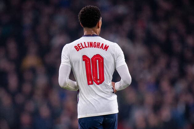 LONDON, ENGLAND - MARCH 29: Borussia Dortmund player Jude Bellingham of England during the International Friendly, Länderspiel, Nationalmannschaft match between England and Ivory Coast at Wembley Stadium on March 29, 2022 in London, E England v Ivory Coast - International Friendly Copyright: xSebastianxFrejx
