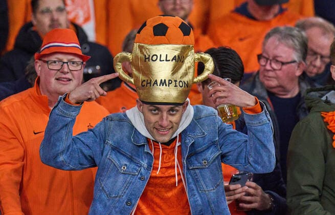 NL fans in the friendly match NETHERLANDS - GERMANY 1-1 Preparation for World Championships 2022 in Qatar ,Season 2021 2022, on Mar 29, 2022 in Amsterdam, Netherlands.