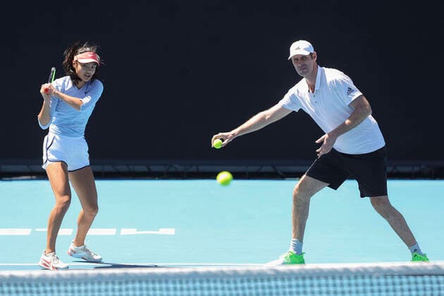 Trainer,coach Torben Beltz und Emma Raducanu,Training, Copyright: xJuergenxHasenkopfx