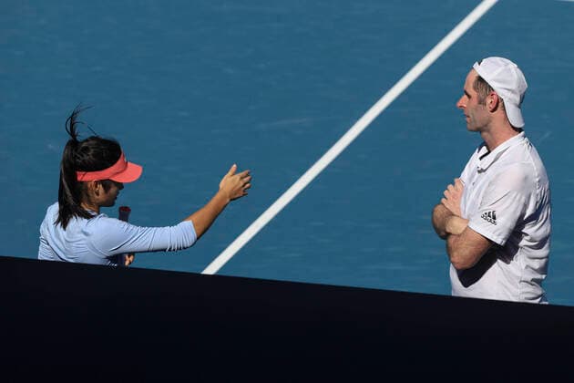 Trainer,coach Torben Beltz und Emma Raducanu,Training, Copyright: xJuergenxHasenkopfx