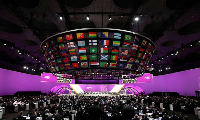 Bilder des Jahres 2022, Sport 03 März Sport Themen der Woche KW13 Sport Bilder des Tages FIFA Congress Doha 2022 Katar FIFA Qatar Congress Doha 2022 am 31.03.2022 in Doha *** FIFA Congress Doha 2022 Qatar FIFA Qatar Congress Doha 2022 on 31 03 2022 in Doha Copyright: xLacixPerenyix