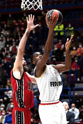 Db Milano 31 03 2022 - basket Eurolega AX Armani Exchange Olimpia Milano-As Monaco foto Daniele Buffa Image nella foto: Alpha Diallo-Luigi Datome 