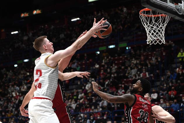 Db Milano 31 03 2022 - basket Eurolega AX Armani Exchange Olimpia Milano-As Monaco foto Daniele Buffa Image nella foto: Brock Motum-Troy Daniels 