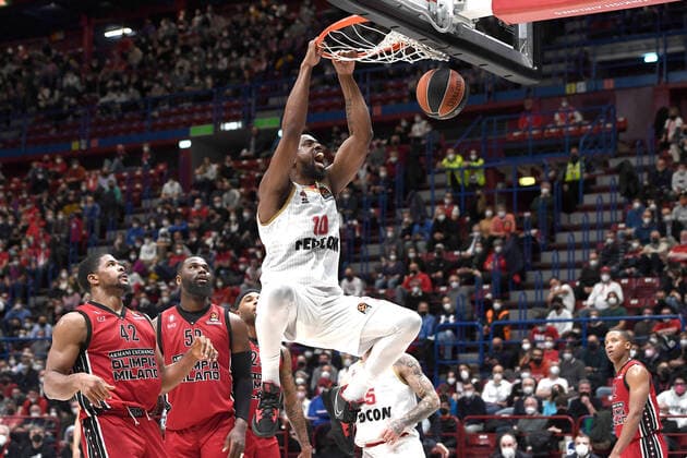Sport Bilder des Tages Db Milano 31 03 2022 - basket Eurolega AX Armani Exchange Olimpia Milano-As Monaco foto Daniele Buffa Image nella foto: Will Thomas 