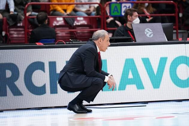March 31, 2022, Milan, Italy: Milan, Italy, Mediolanum Forum, March 31, 2022, Head Coach Ettore Messina (AX Armani Exchange Milan) during A.X Armani Exchange Milano vs AS Monaco - Basketball Euroleague Championship. Basketball Euroleague Championship - A X Armani Exchange Milano vs AS Monaco, Milan, Italy - ZUMAl164 20220331_zsa_l164_056 Copyright: xSimonexLucarellix