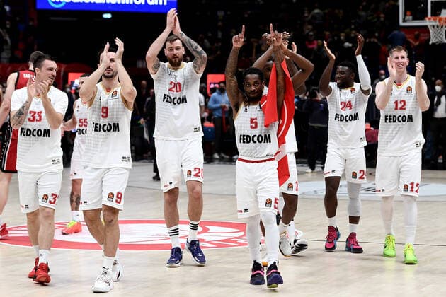 Db Milano 31 03 2022 - basket Eurolega AX Armani Exchange Olimpia Milano-As Monaco foto Daniele Buffa Image nella foto: esultanza fine gara Monaco 