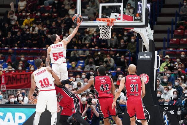 March 31, 2022, Milan, Italy: Milan, Italy, Mediolanum Forum, March 31, 2022, Mike James (AS Monaco Basket) during A.X Armani Exchange Milano vs AS Monaco - Basketball Euroleague Championship. Basketball Euroleague Championship - A X Armani Exchange Milano vs AS Monaco, Milan, Italy - ZUMAl164 20220331_zsa_l164_060 Copyright: xSimonexLucarellix