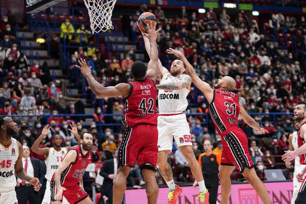 March 31, 2022, Milan, Italy: Milan, Italy, Mediolanum Forum, March 31, 2022, Mike James (AS Monaco Basket) during A.X Armani Exchange Milano vs AS Monaco - Basketball Euroleague Championship. Basketball Euroleague Championship - A X Armani Exchange Milano vs AS Monaco, Milan, Italy - ZUMAl164 20220331_zsa_l164_064 Copyright: xSimonexLucarellix