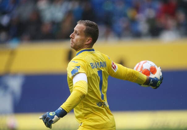 Oliver Baumann (Hoffenh) . Fussball: LIGA: Saison 21 22: TSG 1899 Hoffenheim -VFL Bochum , 28. Spieltag, 02.04.2022. *** Oliver Baumann Hoffenh Sport Football LIGA Season 21 22 TSG 1899 Hoffenheim VFL Bochum , 28 Matchday, 02 04 2022
