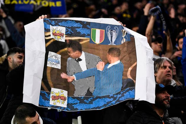 Sport Themen der Woche KW13 Sport Bilder des Tages Fußball, Juventus Turin - Inter Mailand Photo LaPresse - Fabio Ferrari April 3, 2022 Turin, Italy soccer Juventus Fc vs Inter FC - Italian Football Championship League A TIM 2021 2022 - Allianz Stadium. In the pic:Inter fans  Copyright: xFabioxFerrari LaPressex
