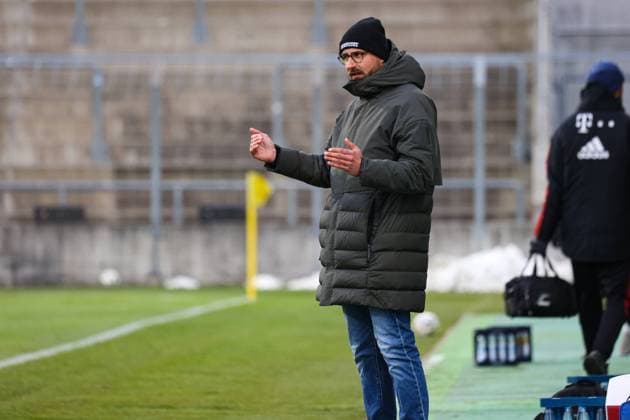 Regionalliga FC Bayern Muenchen II - 1. FC Schweinfurt 04.04.2022 Schweinfurt Trainer Jan Gernlein in Aktion Copyright: xBEAUTIFULxSPORTS Goldbergx