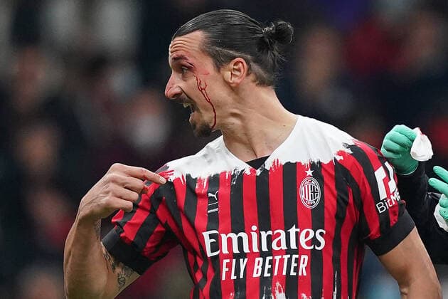 Bilder des Jahres 2022, Sport 04 April Sport Themen der Woche KW14 Sport Bilder des Tages Photo Spada LaPresse 04 April , 2022 - Milan,Italy Soccer Milan vs Bologna - - Italian Serie A Football Championship 2021 2022 - San Siro Stadium In the photo: Zlatan Ibrahimovic (A.c. Milan);  Copyright: xSpada LaPressex