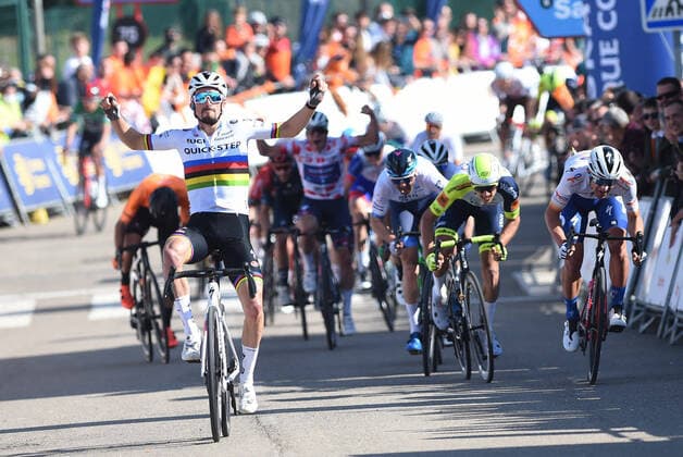 Sport Themen der Woche KW14 Sport Bilder des Tages 05-04-2022 Itzulia Basque Country; Tappa 02 Leitza - Viana; 2022, Quick Step - Alpha Vinyl; Alaphilippe, Julian; Viana; 