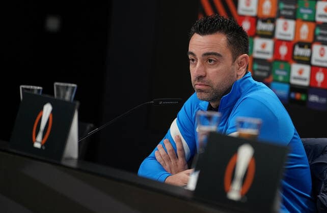 06.04.2022, xsltx, Fussball UEFA Europa League, FC Barcelona, Barca Training und Pressekonferenz emspor, v.l. Xavi - Xavier Hernandez Creus (Trainer Head Coach FC Barcelona) (DFL DFB REGULATIONS PROHIBIT ANY USE OF PHOTOGRAPHS as IMAGE SEQUENCES and or QUASI-VIDEO) Frankfurt am Main