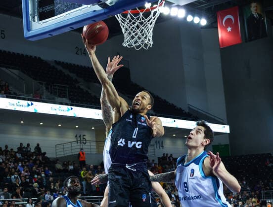 Turk Telekom vs Hamburg Towers Eurocup match in Ankara, Turkey, on 6 April 2022. ( Copyright: MuhammedxAlixYahsix-xDepoxPhotos 17487813