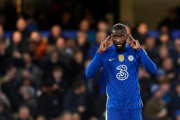 Chelsea FC v Real Madrid Quarter Final Leg One - UEFA Champions League Antonio Rudiger of Chelsea gestures during the UEFA Champions League Quarter Final Leg One match between Chelsea FC and Real Madrid at Stamford Bridge on April 6, 2022 in London, United Kingdom. London England  Copyright: xJosexBretonx originalFilename:breton-chelseaf220406_npl5u.jpg