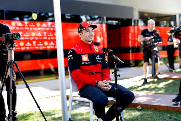16 Charles Leclerc (MCO, Scuderia Ferrari), F1 Grand Prix of Australia at Melbourne Grand Prix Circuit on April 7, 2022 in Melbourne, Australia. (Photo by HOCH ZWEI) Melbourne Australia