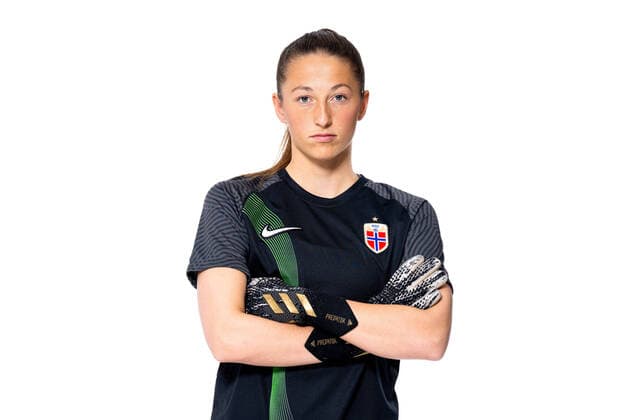 Fußball, Frauen, EM Kader 2022, Nationalteam Norwegen 220407 Goalkeeper Cecilie Fiskerstrand of the Norwegian women?s national football team poses for a portrait on April 4, 2022 in Oslo. Photo: Vegard Grott BILDBYRAN kod VG VG0262 bbeng fotball fotboll football norge norway a kvinner portrett porträtt portraits dam Copyright: VEGARDxGRoTT BB220407VG177